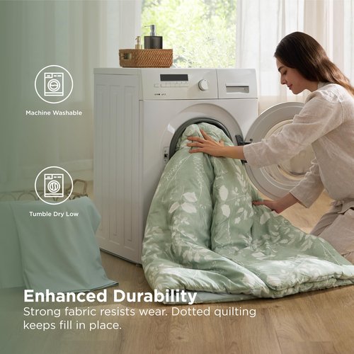Bedsure Queen Comforter Set - 7 Pieces Floral Sage Green GentleSoft™ Bedding Sets, Queen Bed in a Bag with Botanical Flowers Winter Comforter, Sheets, Pillowcases & Shams