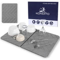 Large Folding Stone Dish Drying Mat for Kitchen Counter – Super Absorbent Diatomite Stone Drying Mat for Dishes, Cups & Bottles – Quick Dry, Space-Saving, Multi-Use Kitchen, Bath & Pet Mat – 23”×15”