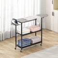 GILLAS Ironing Board with 2 Tier Storage Basket, Movable Ironing Board Full Size for Iron Rest & Clothes, Tabletop Ironing Boards, Ironing Stand Iron Boards Ironing Table Rustic