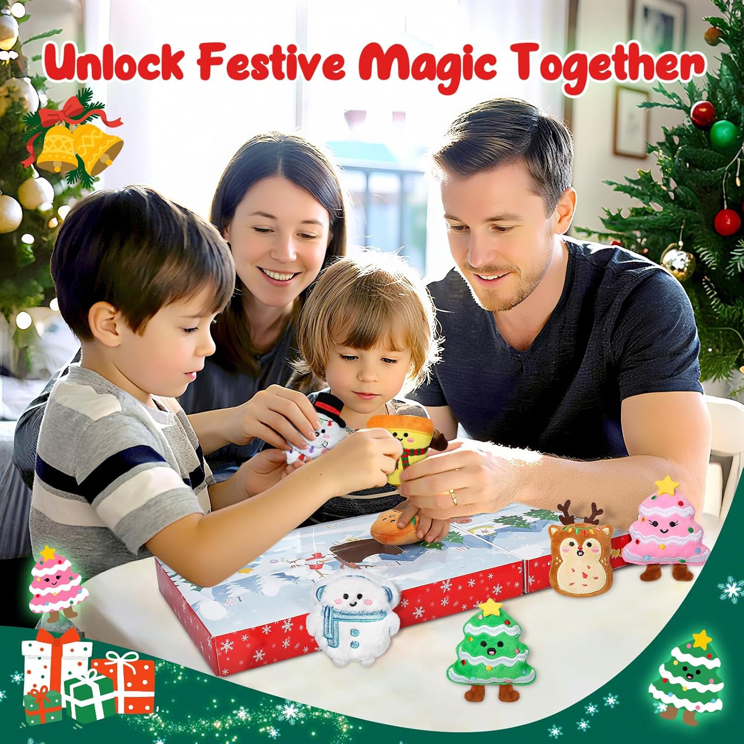 Advent Calendar 2025 - Mini Plush Advent Calendar with 25 Cute Emotional Plushies | Perfect Holiday Gifts for Kids & Collectors