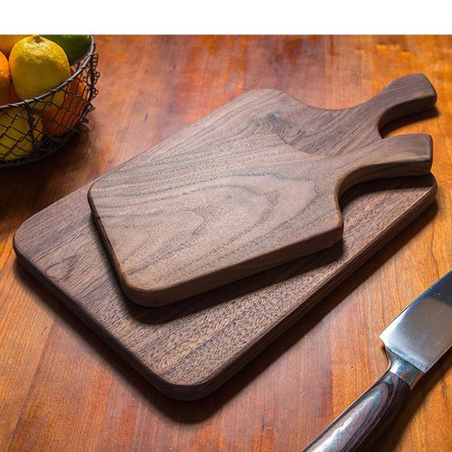 Brazos Home Dark Walnut Wood Cutting Board for Kitchen, Seasoned, Chopping Board, Wood Cheese Board, Charcuterie Platter, Ideal for Serving or Chopping Fruit, Vegetables, Cheese or Meat, 16 x 8, Large