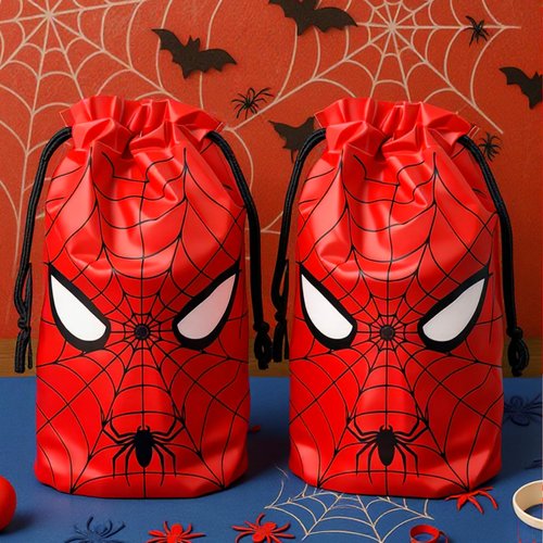 Eyllaaoo 30 Pcs 7 x 10Inch Spider Themed Gift Bags Spider Themed Treat Goodie Bags for Birthday Party Supplies Video Game Party Candy Bag