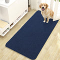 OLANLY Dog Door Mat - Absorbent Non-Slip Chenille Mud Mat for Muddy Paws | 47x24, Dark Blue