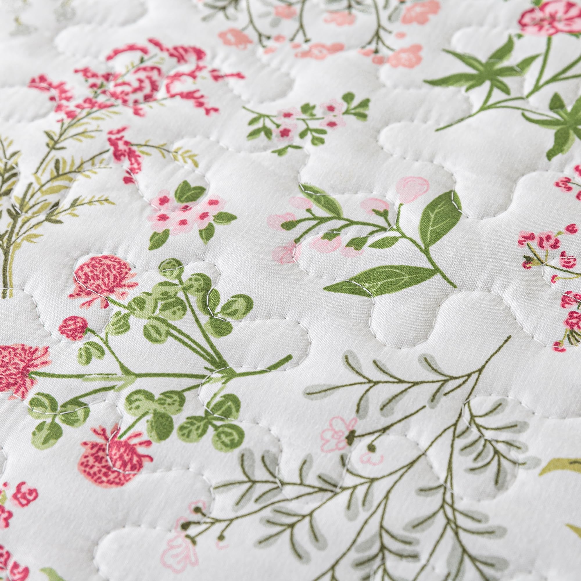 HoneiLife Queen Quilt Bedding Set - 3 Pieces Microfiber Quilt Sets Lightweight Bedspreads Reversible Coverlets Nature Bed Cover Floral Bedding Set Wildflower Quilts All Season Use