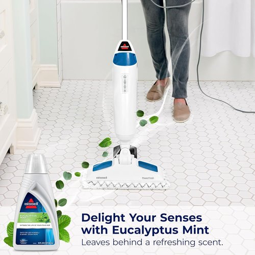 BISSELL Eucalyptus Mint Demineralized Steam Mop Water - 32 Ounces | White, Freshens & Cleans