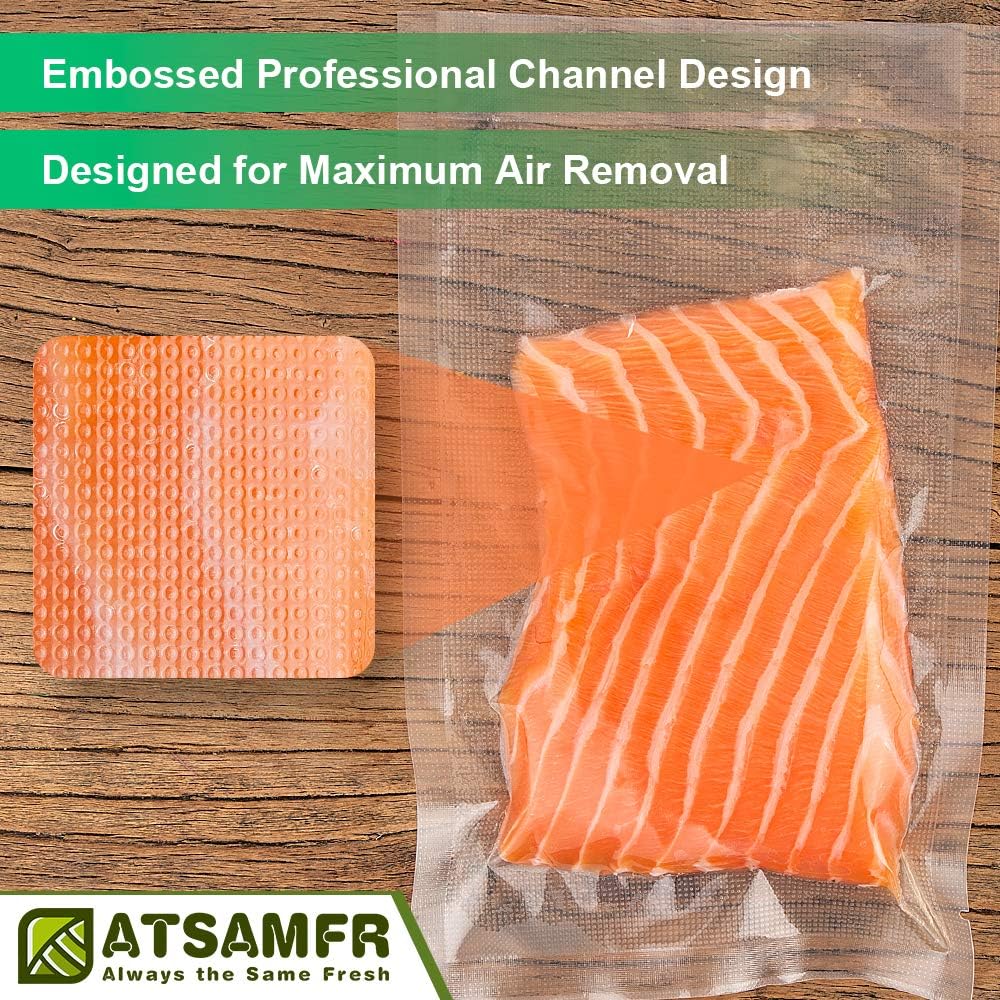 Vacuum Sealer Bags Rolls - BPA-Free Heavy Duty 8"x20' (3 Rolls) & 11"x20' (3 Rolls) for Storage & Sous Vide