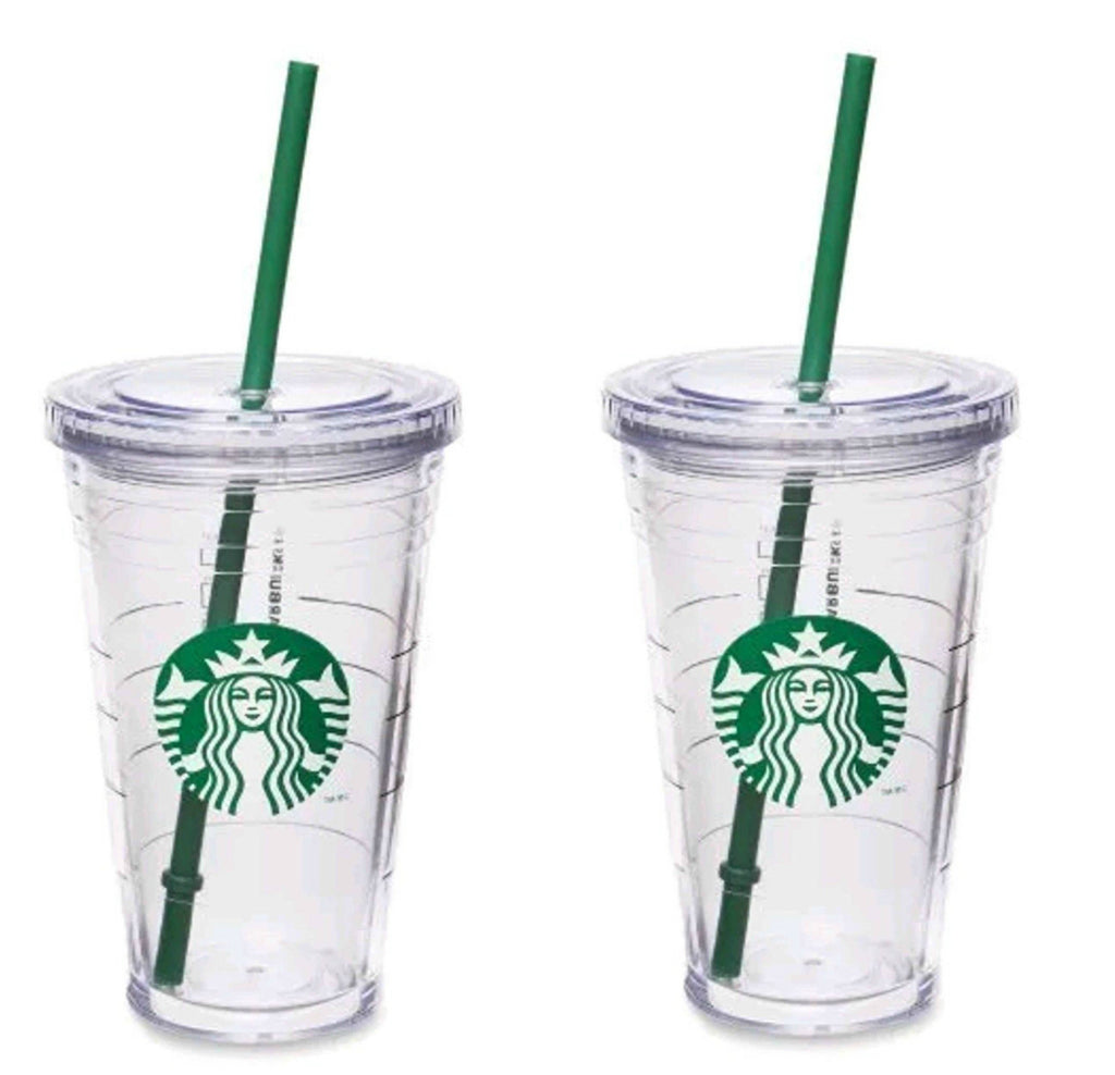 Starbucks Grande Insulated Travel Tumbler 16 OZ Double Wall Acrylic 2 Pack Set