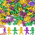 jojnawa 48 PCS King Cake Babies 1 Inch – Mardi Gras Baby for King Cake, Tiny Babies for Baby Shower Favors & Mardi Gras Party Decorations, Purple Green Gold, 48 Pack