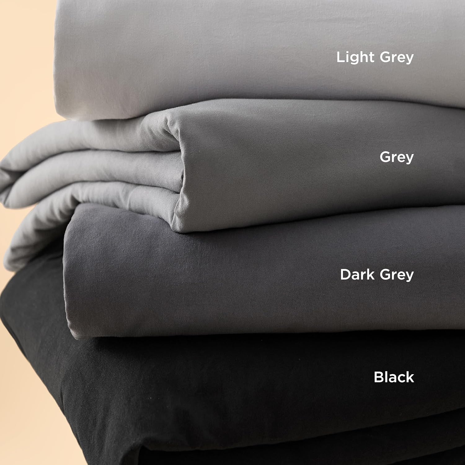 Bedsure Black Duvet Cover Set - Extra Soft Cotton-Like Polyester | Full Size 3-Piece Bedding Set (80x90")