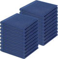 Homaxy Kitchen Dish Cloths - 100% Cotton Waffle Weave, Ultra Soft & Absorbent, 12 x 12 Inches, Navy Blue | 18-Pack
