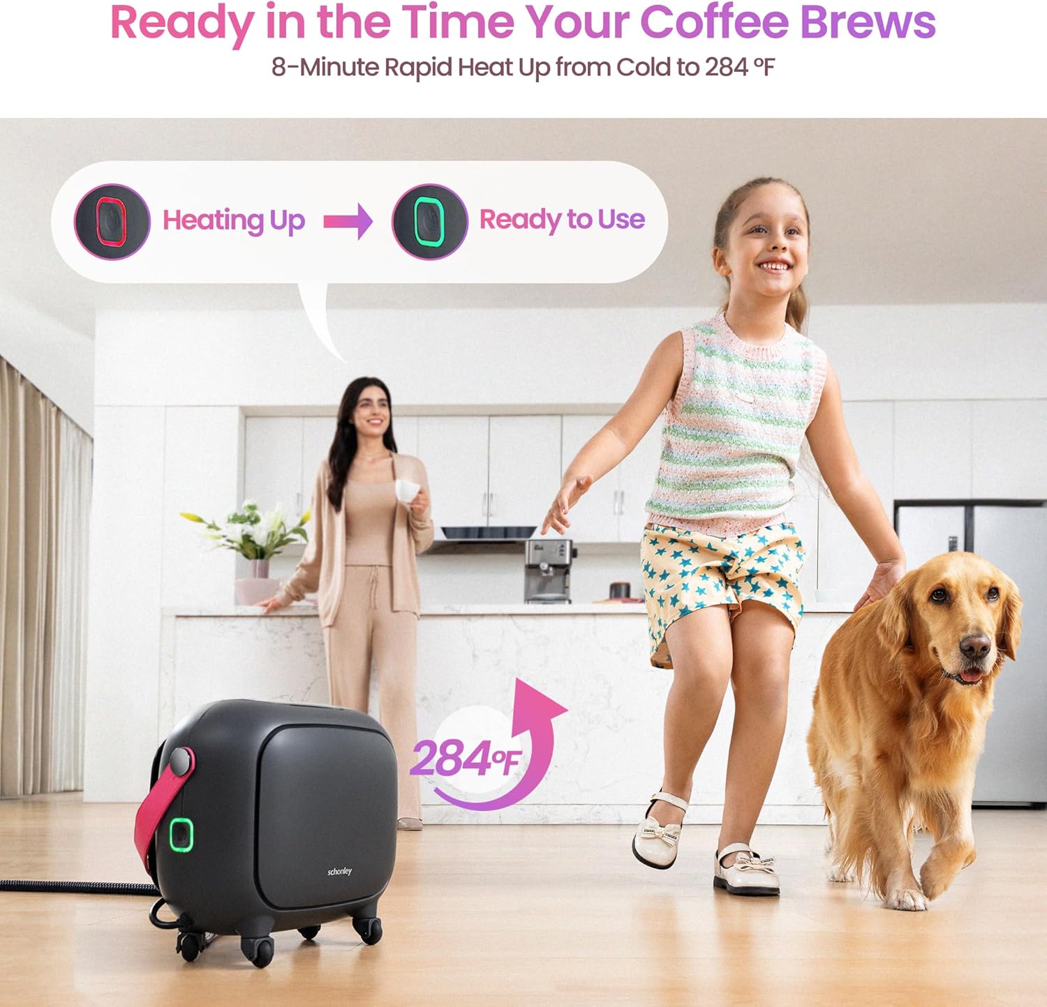 Schenley 21-in-1 Steam Cleaner - High-Pressure Heavy-Duty Steamer for Deep Cleaning Floors & Upholstery | Fast Heat-Up, Portable Design