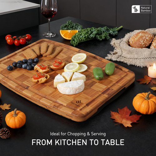 Extra Large Bamboo Cutting Board Non Slip Over Sink Kitchen Wooden Cutting Board 2025 First Apartment Essentials New Home Must Haves Accessories House Warming Decor Housewarming Hostess Host Gifts