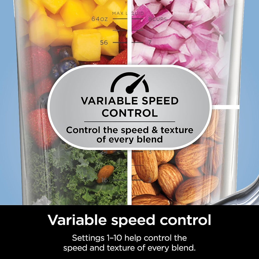 Ninja Blender - 72 oz. Full Size Pitcher for Smoothies, Shakes & Frozen Drinks | 1800 Watt | Black