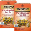 Twinings Pure Rooibos Red Tea - Naturally Sweet & Tangy Caffeine-Free Herbal Tea Bags | 20 Count (Pack of 2)
