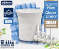 Glade Scent Flow Air Freshener - Clean Linen | 1 Device + 4 Refills, 2.61 Fl Oz