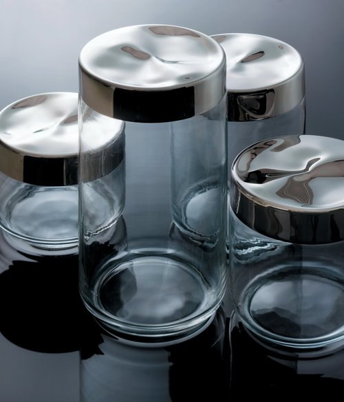 Alessi LC08 "Julieta" Jar, Silver, NULL