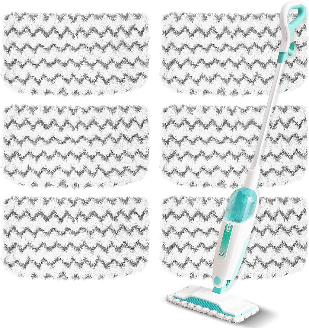 Shark 6-Pack Steam Mop Replacement Pads - Washable Microfiber Cleaner Pads for S1000 Series