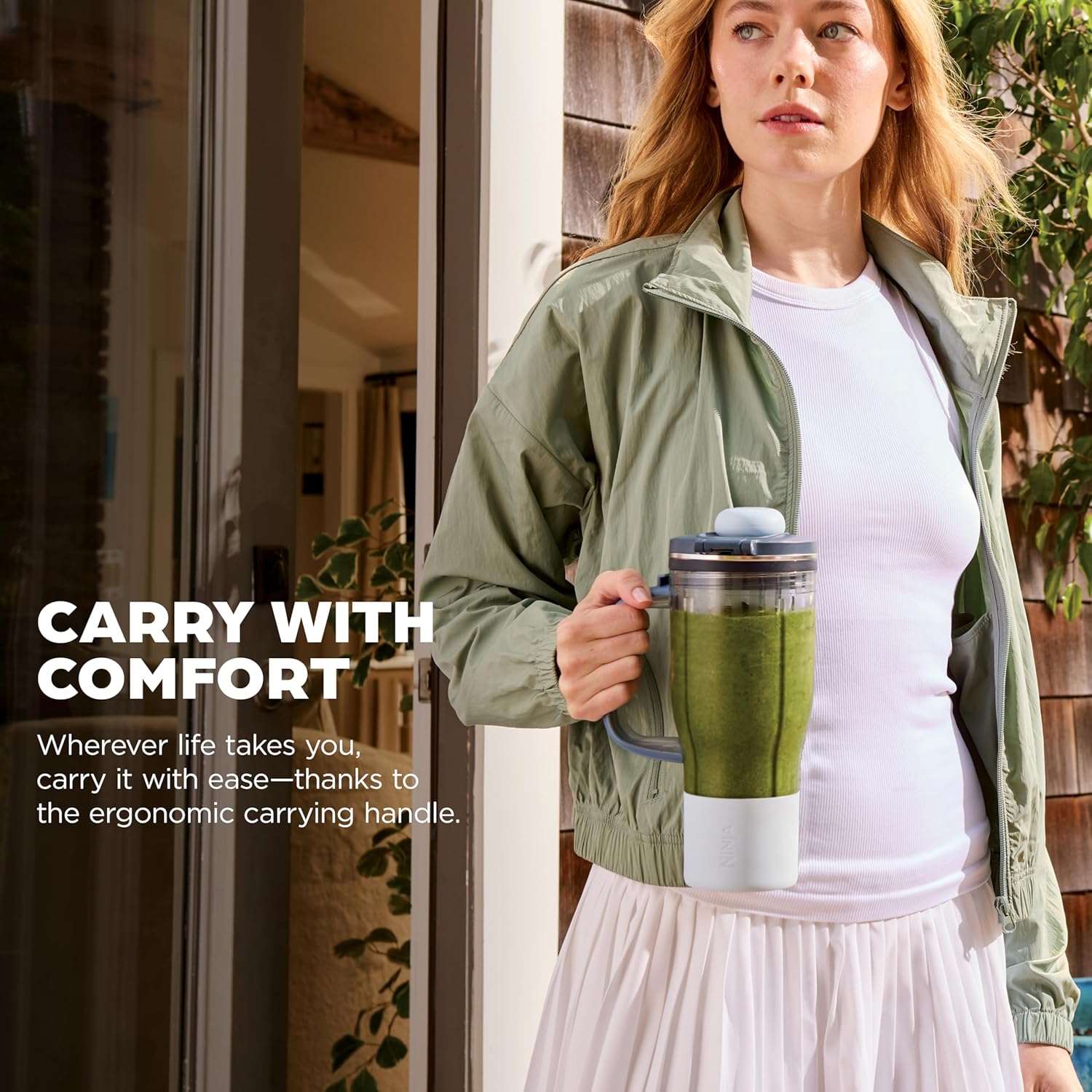 Ninja Blendboss™ Personal Blender - Smoothies & Frozen Drinks | 26oz Travel Tumbler with Leak-Proof Lid & Chug Spout