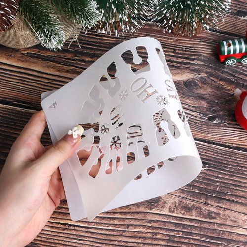 Christmas Santa Footprint Stencil - Create Magical Holiday Memories with Fake Snow Decoration | Craft Supplies