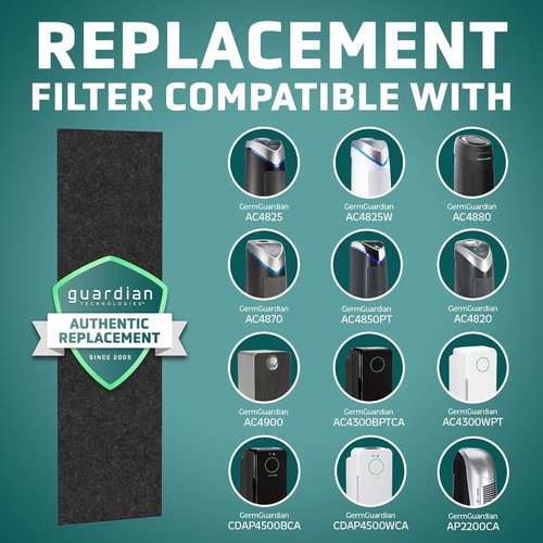GermGuardian Carbon Air Purifier Replacement Filter - 4-Pack for AC4825, AC4900, AC4300, CDAP4500 & AP2200CA