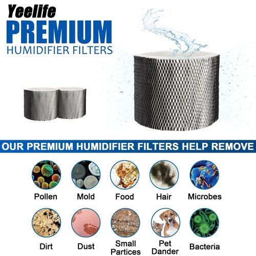 Yeelife HWF75 Humidifier Filter Replacements for Holmes HWF75CS, HWF75PDQ-U, Filter D, Sunbeam Cool Mist Humidifier Filter SCM3501, SCM3502, SCM3656, SCM3657, SCM3609P (2pack)