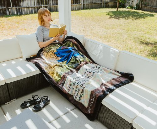 Surreal Entertainment Magic: The Gathering Black Lotus Card Double-Sided Fleece Throw Blanket for Sofa, Bed | 45 x 60 Inches