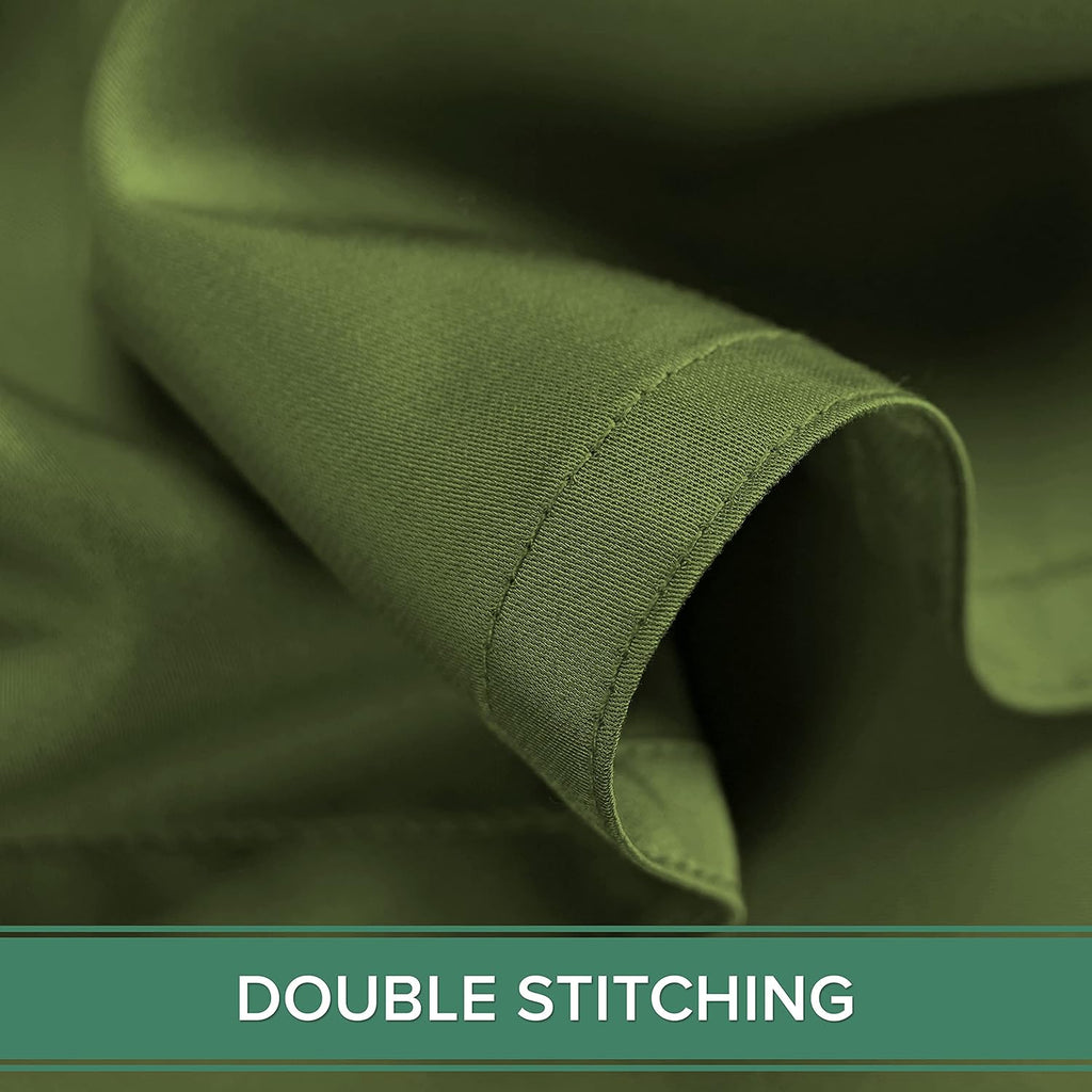 Pure Bamboo Twin Sheets - Luxuriously Soft 100% Organic Viscose Bed Sheet Set | Cooling & Durable (Twin, Pesto)