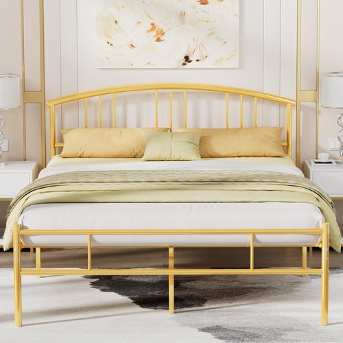 VECELO Full Size Bed Frame with Headboard and Footboard,Full Bed Metal Platform Mattress Foundation,Sturdy Steel Slat/No Box Spring Needed/Under Bed Storage/Easy Assembly