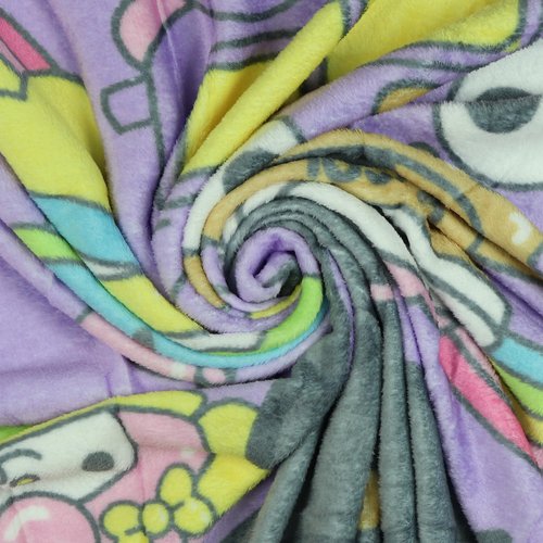 Northwest Chococat Blanket Go Choco Rainbow and Friends Plush Fleece Throw 46" X 60"