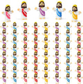 Little Jesus Figures - 100Pcs Multicolor Miniature Collectible Figurines for Easter Gifts | Jesus Loves You