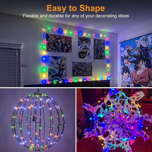 Btfarm Fairy Lights - 20 LED Battery Operated Twinkle Lights | Waterproof 7ft Silver Wire for Weddings & Decor