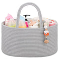 COMSE Baby Diaper Caddy Organizer - Portable Tote with Divider for Newborn Essentials | Cool Gray