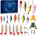 Advent Calendar Fishing Lures Set - 24 Days Countdown for Men & Boys | Perfect 2025 Christmas Gift
