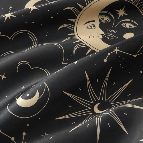 EXQ Home Satin Pillowcase - Black Printed Silk for Hair & Skin | 2 Pack Queen Size 20x30 Inches