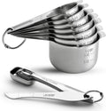 Spring Chef Stainless Steel Measuring Cups & Spoons Set - 14-Piece Nesting Kitchen Tools for Accurate Cooking & Baking