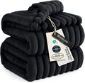 Bedsure GentleSoft Black Blanket - Cozy Full Size Fleece Throw for Women | 84x90 Inches