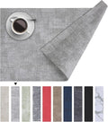 Homaxy Faux Leather Placemats - Heat Resistant & Waterproof Set of 6 | Easy to Clean 11.8" x 17" Light Grey