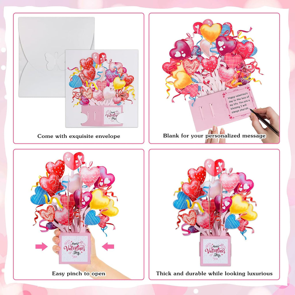 WhatSign Valentine’s Day Pop-Up Cards - Funny Love Cards with Envelope for Him & Her