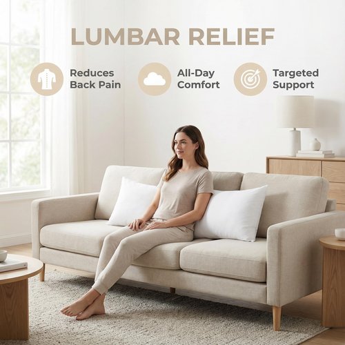 Kevin Textile Throw Pillow Insert 14 x 36 Inch 1 Pack Long Lumbar Pillow Insert for Sham Large Rectangle Body Pillow Stuffer Sham Cushion for Living Room Couch Bed Sofa Home Décor