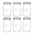 WELLIFE Wide Mouth Mason Jars, 6 Pack Mason Jars 32 oz for Pickling, Canning, Fermenting and Food Storage, Microwave & Dishwasher Safe