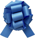 Skiennix Large Royal Blue Pull Bow - 14 Inch Glitter Ribbon Bow for Gifts, Parties & Home Decor