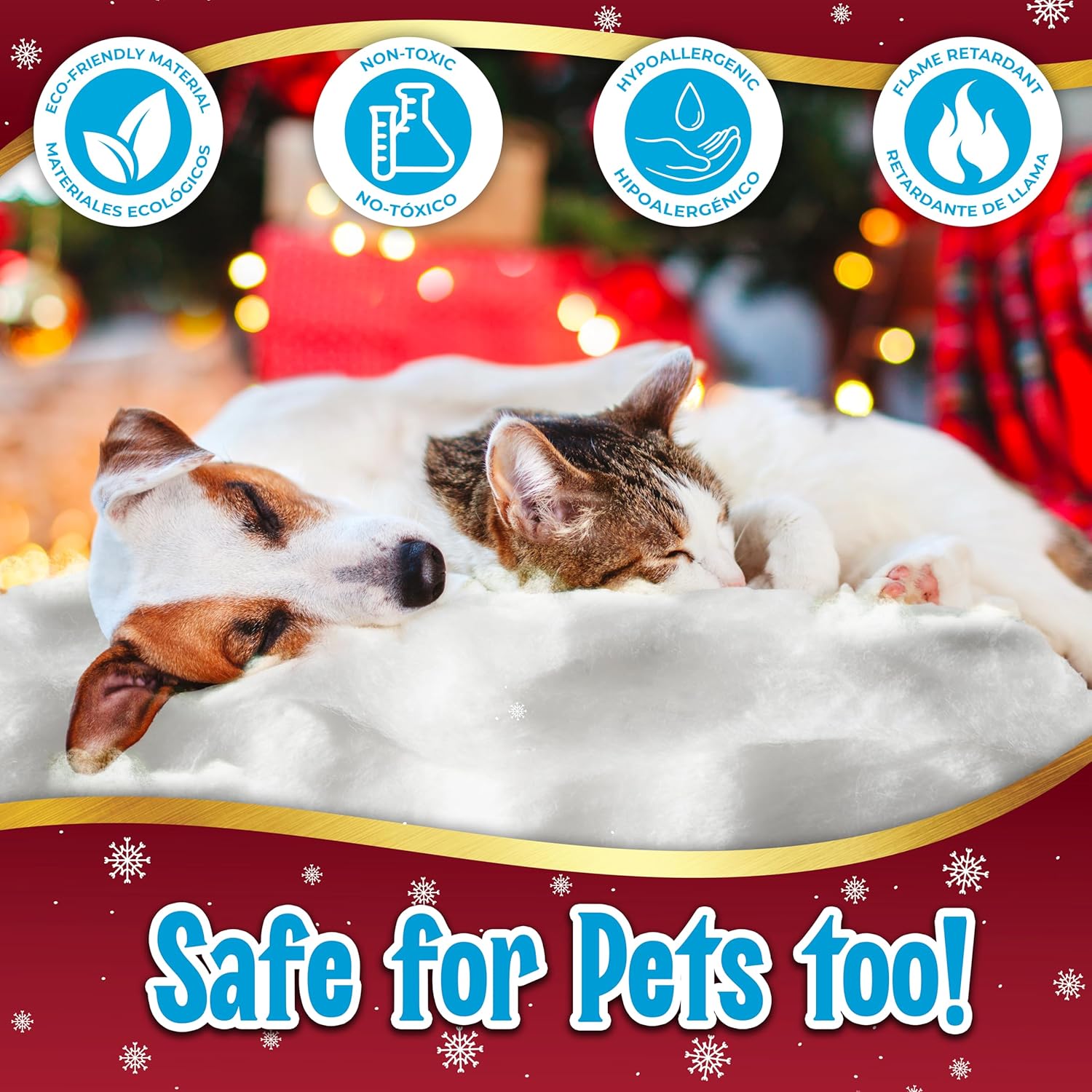 Stargo Fake Snow Blanket Roll - Thick, Soft Faux Snow for Christmas Displays | 2.6 x 7.8ft (3 Pack)