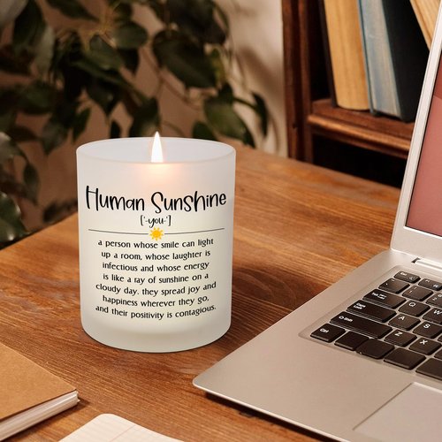 OASSIE Thank You Gifts for Women - Long Lasting Vanilla Lavender Candle 10 oz - Inspirational Appreciation Birthday Gifts for Women Friends Coworkers Boss Teachers Nurses, Retirement Gift for Woman