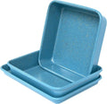 CasaWare 3pc Ultimate Series Bakeware Set - Commercial Weight | Blue Granite Finish