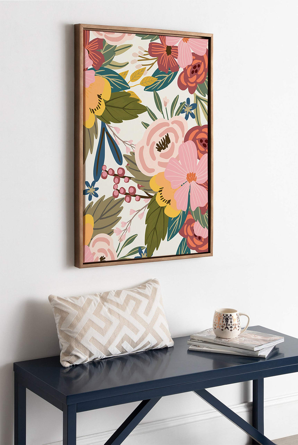Kate and Laurel Sylvie Softly Framed Canvas Wall Art by Mia Charro, 23x33 Gold