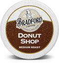 Bradford Coffee Donut Shop Medium Roast, 100% Arabica, 100 ct - Keurig Compatible, 20% More Coffee