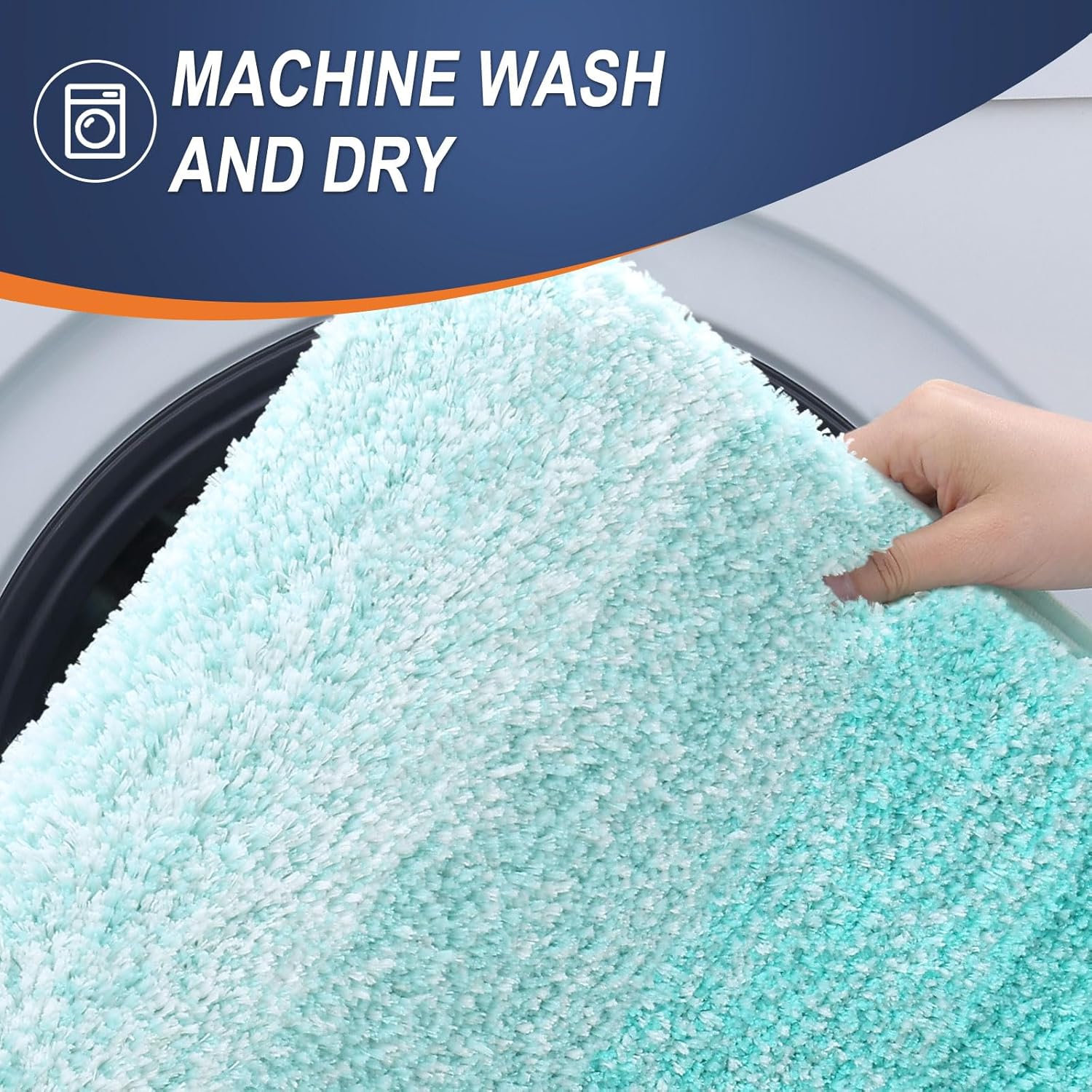 OLANLY Bathroom Runner Rug - Extra Soft Microfiber Mat, Quick Dry & Washable, 47x24, Teal