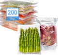 Reli. Vacuum Sealer Bags - 200 Pack | Pre-Cut Embossed Food Storage Bags | BPA Free, Quart Size, Clear