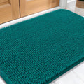 OLANLY Dog Door Mat - Absorbent Non-Slip Chenille Mat for Muddy Paws | 34x21, Quick Dry, Lake Blue