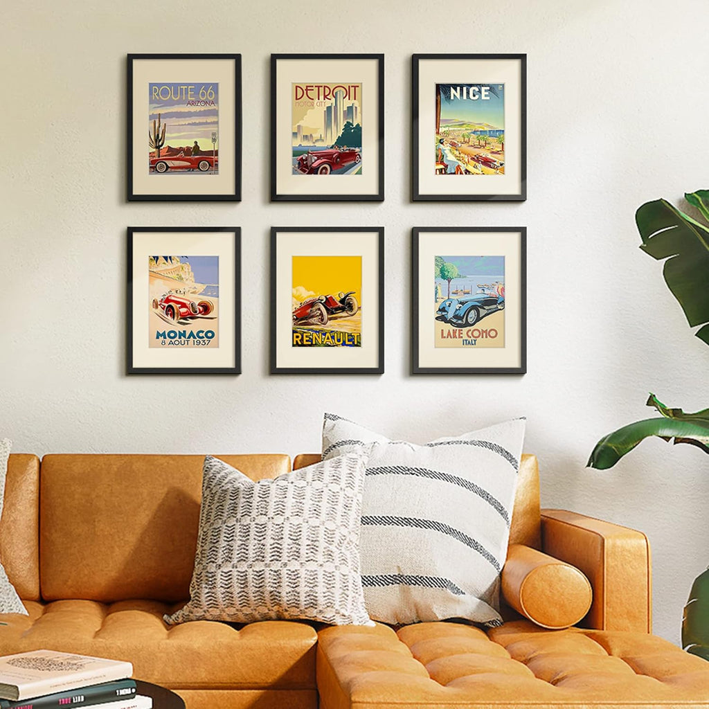Upsimples 12x16 Picture Frame Set of 5 - Versatile Black Frames for 8.5x11 or 12x16 Photos